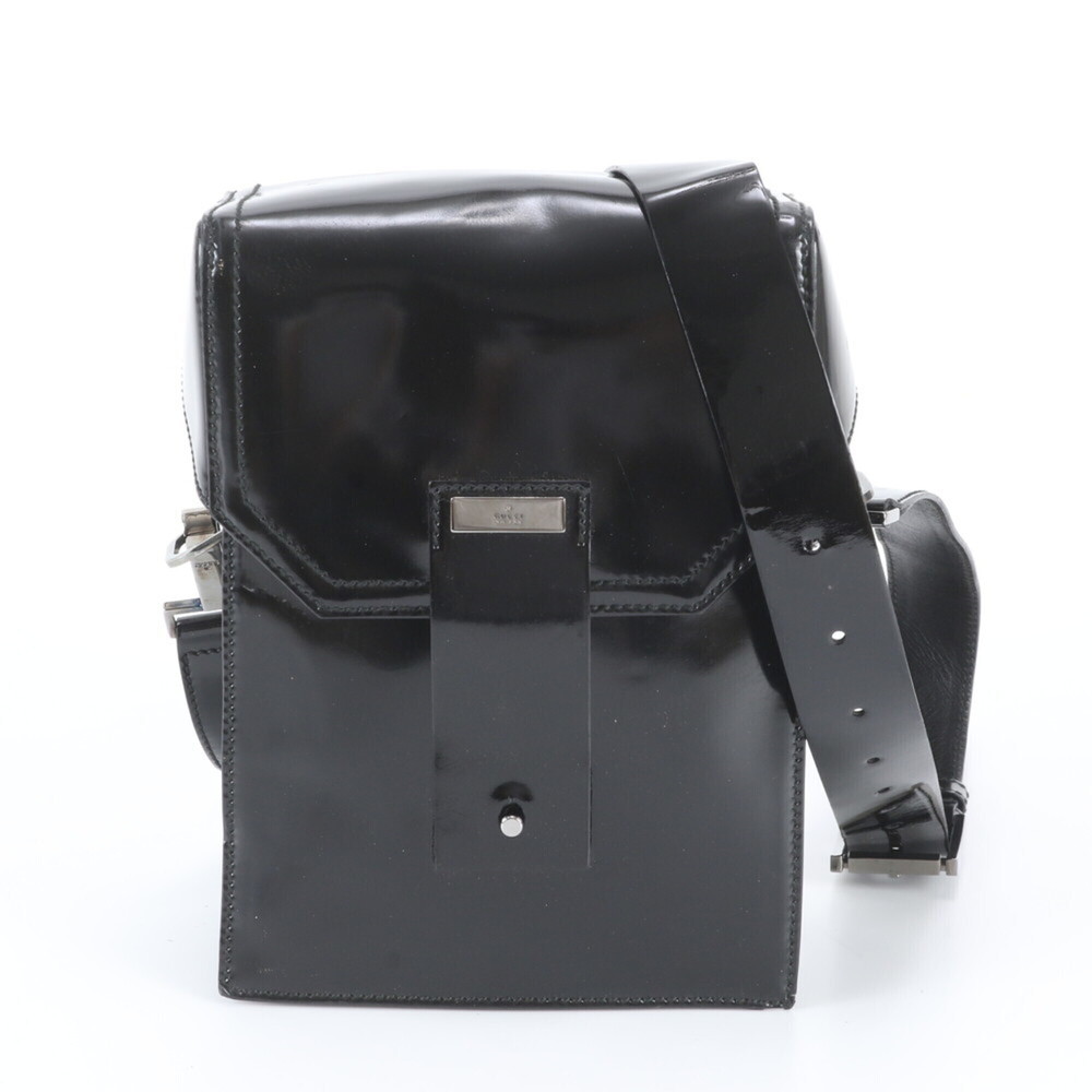Gucci Leather Shoulder Bag Crossbody Black Brand Women's